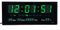 Starlet24 JH3615 - Reloj de pared LED con temporizador, despertador, calendario, temperatura, gran pantalla LED, 36 x 15 cm, color verde
