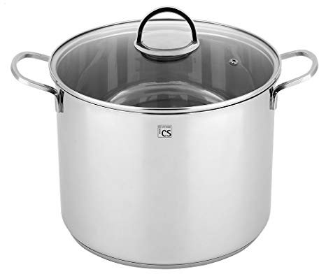 CARL SCHMIDT SOHN Großraumtopf Trier rostfrei Edelstahl D: 28 cm Volumen: 15,5 l, 075163, Silber