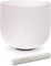 TOPFUND D Note Crystal Singing Bowl Sacral Chakra 8 with Bundle Case and Suede Mallet