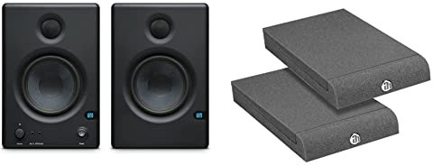 PreSonus Eris E4.5, 4.5 Inch, 2-way, High-Definition Multimedia Studio Monitors (Pair) & Adam Hall PAD ECO Series SPADECO1 Monitor Isolation Pad