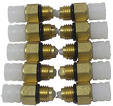 AIRSUSFAT 10 Stück Luftfederungsluftventil M8*1 für Benz W251 W164 W212 W211 W220 W221 W222 für Audi A6 (4F2,C6) Allroad C5 C7 A8 Allroad D3 für BMW X5 für Jaguar XJ Luftanschlussrohr Messingbeschläge