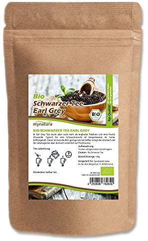 Mynatura Bio Schwarzer Earl Grey Tee I Teemischung I Schwarztee I Schwarzer-Tee I Naturprodukt I Teegetränk I Im Beutel (1000g)
