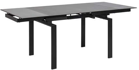 Ausziehbarer Esstisch Hunor 120/200x85 - schwarz