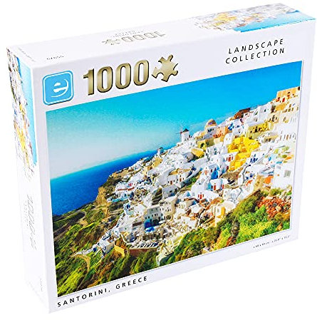 King 55979 Santorini Griechenland Puzzle 1000 Teile, Mehrfarbig