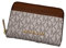 Michael Kors Unisex Jet Set Reise-Kartenetui mit Reißverschluss, mittelgroß, Vanille/Gepäck, silber, Kartenetui Wallet