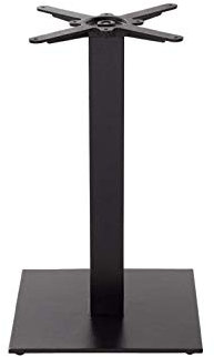 Netfurniture Tischfuß aus Gusseisen, quadratisch, mittelgroß, 730 mm, Schwarz