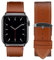 Eternel - Correa compatible Apple Watch Simple Tour Oro 42/44/45mm/Ultra adaptadores gris espacial hecho a mano en Francia - Compatible con todos los Apple Watch