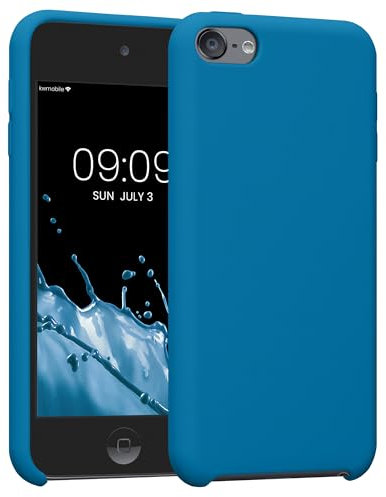 kwmobile Schutzhülle kompatibel mit Apple iPod Touch 6G / 7G (6. und 7.Generation) - Hülle Silikon gummiert - Cover Case in Karibikblau