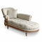 Loberon Chaiselongue Queyranne, handgedrechselte Beine, Klassische Chesterfield-Heftung, großzügiges Sitz-/Liegekissen, Sitzmöbel, Sofa, Mangoholz, Baumwolle, beige