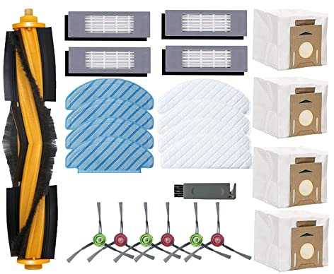 Yeedi Vac 2 Pro Ersatz-Set – 24-teiliges Zubehör für Saugroboter – Seitenbürste, Wischpad, Filter, Staubbeutel
