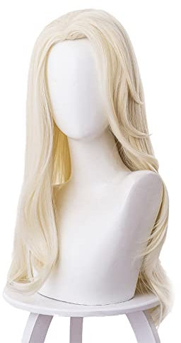 Anna Cosplay Lange Perücke Weihnachten Synthetische Haar Weihnachten Frauen Kinder Prinzessin Elsa Cosplay Perücke Silber Weiß Haar