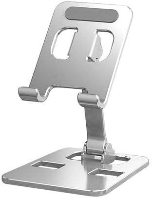 TECHGEAR Faltbarer Telefonständer Aluminium Schreibtisch Telefonhalter Verstellbarer tragbarer mobiler Ständer kompatibel mit iPhone 17 16 15 14 13 12 11 Pro Max, Samsung Galaxy S26 S25 S24 S23 A36