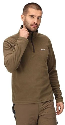 Regatta Men's Thompson Lightweight Half Zip Fleece in Pile, Verde, XXXXXL Uomo