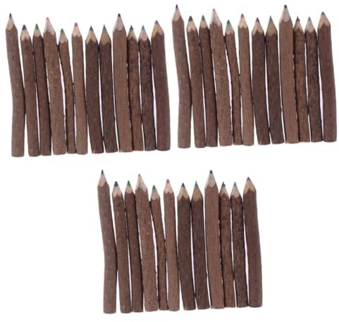 SHINEOFI 24 Stk Zweig Buntstifte Framer Bleistifte Buntstifte in Großen Mengen Kunstbedarf Bauarbeiter Bleistifte Buntstifte Für Zweig Bleistifte Ast Baum Bellen Bambus Natürlich Einstellen
