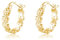 SLUYNZ 925 Sterling Silber Gänseblümchen Blume Creolen Ohrringe für Frauen Damen Cluster Blume Creolen Ohrringe (B-Gold)