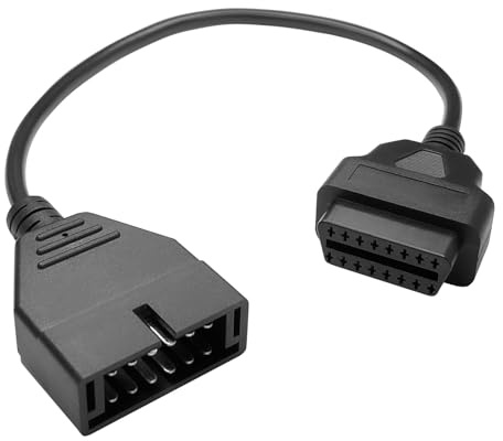 Hirificing OBD1 Scanner, OBD1 auf OBD2 GM Adapter, OBD 1 Scanner Kabel Code Reader OBD1 12 Pins auf OBD2 OBD II 16 Pins Buchse Scan Diagnose Verlängerung Werkzeug Kabel Connector Ersatz für GM Popular
