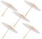 Kopinma 5Pcs Parapluie en Papier 60cm, Parasol Décoratif Oriental Chinois, Parapluie de Plage Blanc, DIY Parapluie Décoratif à Peindre, Parapluie de Photographie pour Baby Shower Party Wedding