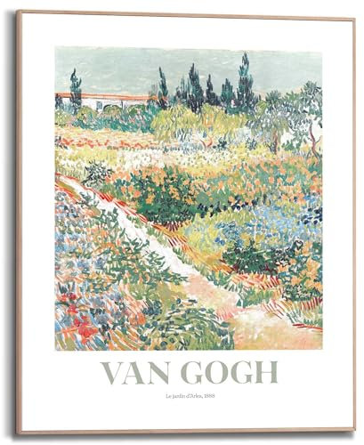 REINDERS Gerahmtes Bild, Van Gogh - garden des Arles, Wohnzimmer, Poster, Wanddeko, Room Decor, MDF, Grün, 50x40cm