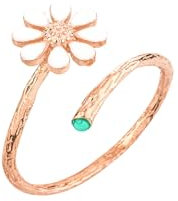 Einzelstück® Ring Daisy mit Gänseblümchen I 925 Sterling Silber/ 14K Roségold/14K Gold vergoldet I Antiallergen & Nickelfrei (Rosegold)