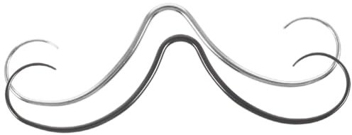 AOKWAWALIY 2 Stück Schnurrbart Nasenring Schnurrbart Septum Ring Piercing Schmuck Schnurrbart Septum Piercing Schmuck Nasenring Hoop