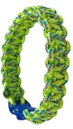 MIBANDERA Pulsera Bandera España Hombre Mujer. Pulsera España Cuerda Trenzada. Pulsera Cuero Tela España con cierre. (Amarillo Fluor 20 cm)