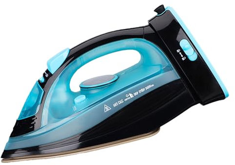 2400W Bügeleisen Powersteam Dampfbügeleisen Kabelloses Ultra Keramik-Bügelsohle, Cordless Steam Iron Antikalk, 360ml Wassertank, Tropfstopp, Vertikaldampf, Steam Iron (Blau)