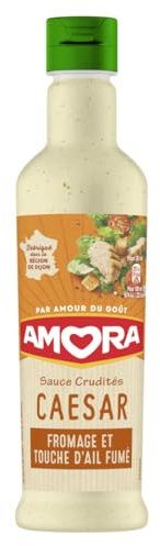 AMORA - sauce crudités caesar - fromage et touche d’ail fumé - fabriquée à Dijon - 380ml