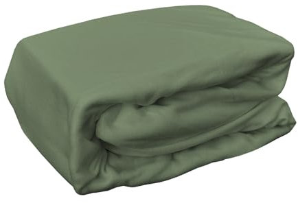 Mojawo Kuschlig weich! Mikrofaser Fleece Spannbetttuch Betttuch Bettlaken Laken Allergiker geeignet 100x200cm, Farben:Grün