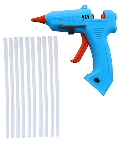 OSALADI USB Rechargeable Hot Melt Glue Shooter Tool with Scald Design Glue Sticks Included for DIY Handcraft Projects Home Repairs and Creative Crafting
