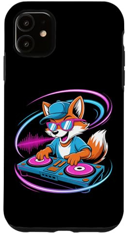 Dj Volpe Con Console Musica Divertente Custodia per iPhone 11