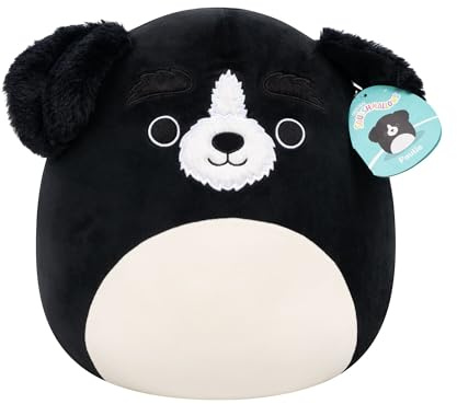 Squishmallows Original 12-Inch Paulie the Black Fuzzy Dog | Collectable Cute Plush Toy, Cuddly Toys for Children, Soft Toys, Cute Teddies Suitable for Girls and Boys Ages 3