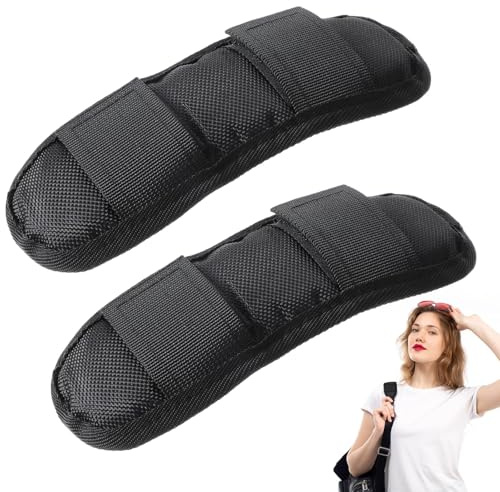 Omnikryp 2 Stück Schulterpolster Rucksack, Extra Dickes Schultergurtpolste | Ersatz Schulterpolster mit Klettverschluss, für Rucksack Kuriertasche Gitarre Reisetaschen