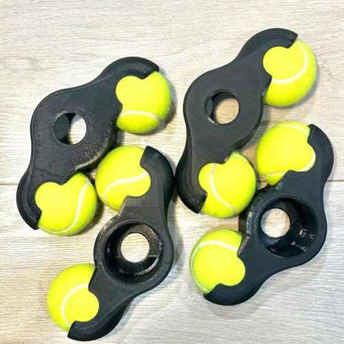 CiCixixi 4 Stück Rocker Plate Feet, Mit 8 Tennisbällen Indoor Cycling Snap Rocker Feet Adapter für Heimtrainer, Indoor-Training für Wahoo Kickr Core 1 Rollentrainer