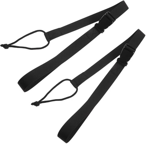 TOYANDONA 2 Stück Snowboard-Leash-Straps für Bindungen – Schnellverschluss-Sicherheitsgurt, Ersatz-Leash für Snowboard-Ausrüstung und Bergabenteuer – Schwarz