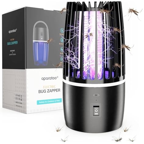 Lampe Anti Moustique, UV Électrique Anti Moustique, 4000mAh Appareil Anti Mouche, MATA Mosquitos Rechargeable, Tueur Mouche Electrique avec Éclairage LED Lampe, Tueur d'insectes