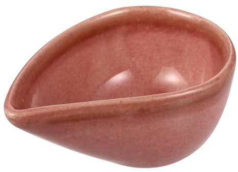 LOEFLIFA Small Red Ceramic Porcelain Dish Essential Oil Diffuser Bowl Aromatherapy Salon Mixing Plate Mud Mask Holder for Wellness and Relaxation