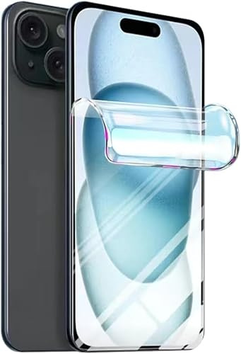 LXEEOLX [2 Pack] Hydrogel Screen Protector for iPhone 15 Pro Max, High Sensitivity Upgraded Non-breakable TPU Flexible Film [Anti-scratch](No Tempered Glass)