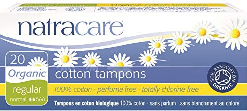 Natracare Organic Cotton Non-applicator Tampons | Regular Absorbency Pack of 20 x 1 | Toxin-Free, Plastic-Free