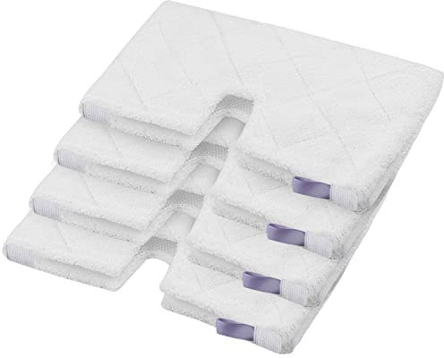 MXZONE Steam Mop Cleaning Pads for Shark Steam Pocket Mops S3500 Series S3550 S3501 S3601 S3601D S3901 S3801 S3801CO(White 4 Pack)