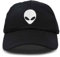 DALIX Alien Head Baseballmütze für Herren und Damen, Schwarz Weiß, Einheitsgröße
