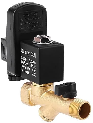 Ablassventil G1/2 DN15 Ablaufhahn aus Messing Programmierbar Automatisch Elektronisch für Kondensationsmanagement des Luftkompressors