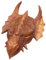 Windalf Drachenkopf FAFNIR 35 cm Wand Deko Glücksdrache Handarbeit Holz
