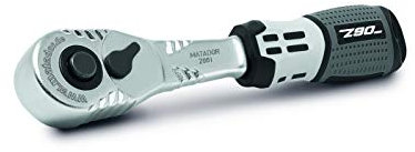 Matador 2061 0090 Z90 - Cricchetto reversibile a cricchetto The Boss, 6,3 mm, colore: Argento/Grigio