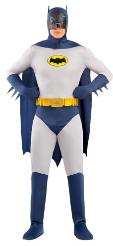 Funidelia Offizielles Batman 1966 Adam West Kostüm für Herren, Dunkler Ritter, Superhelden - Outfit für Erwachsene für Partys, Karneval und Halloween