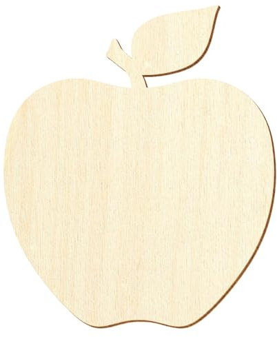Holz Apfel - Deko Zuschnitte 3-50cm, Größe:6cm, Pack mit:100 Stück