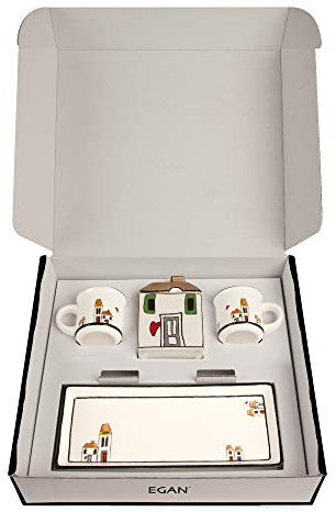 Egan Set Keramik, emailliert, Elfenbeinfarben, Small, Elfenbein