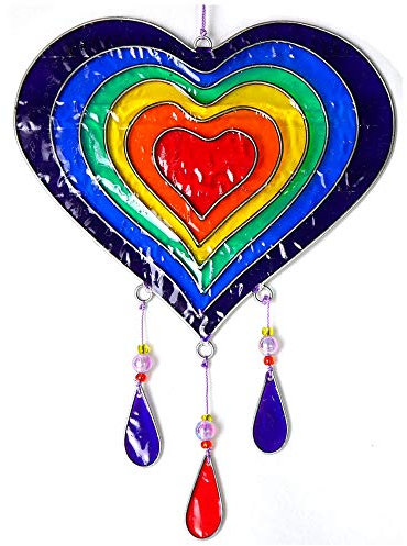 ART-CRAFT Fenster Deko Sonnenfänger Suncatcher Fensterschmuck Fenster-Dekoration Motiv Herz