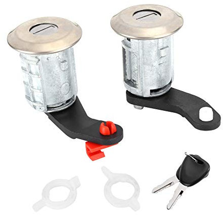 Door Lock and Barrel Set, ABS Material Left Right Door Lock Key Barrel Cylinder with 2 Keys Fit for Master 1998 7701470944 7701470945