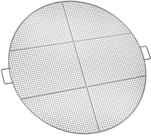 Stanbroil Parrilla de cocina para fogata con 3 barras de soporte, parrilla redonda para barbacoa al aire libre, utensilios de cocina para camping, acero inoxidable, 36 pulgadas