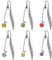 6 Stück Metall Feder Lesezeichen mit Blatt Ewige Trockenblume Perle Anhänger Handwerk Vintage Kreative Lesezeichen Clip Page Marker, für Jungen Mädchen Kinder Frauen Erwachsene Geschenk, Silber